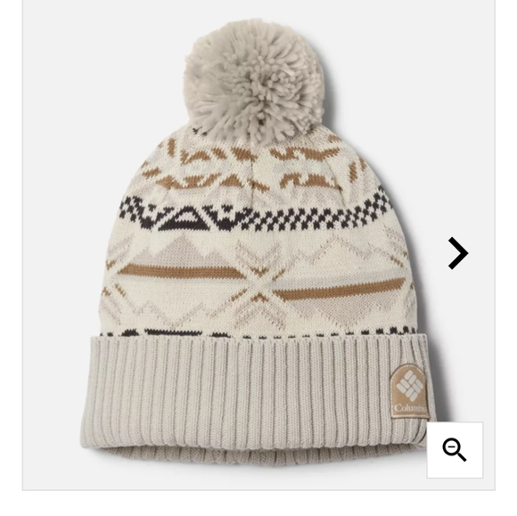 Columbia Unisex Sweater Weather Palmer Peak Pom Beanie Cream & gray - Picture 11 of 12